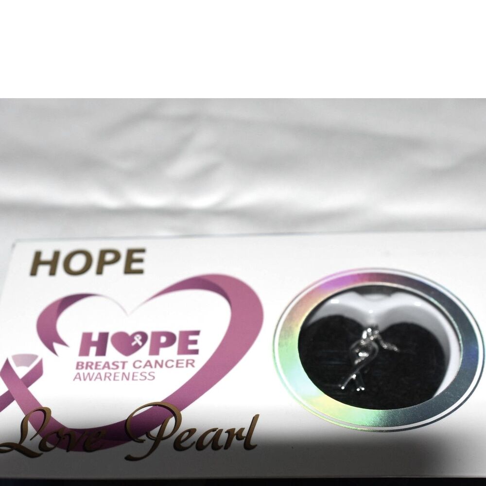 NIP Hope Pink Love Pearl Creations Kit Necklace Set with Stainless Chain 16"